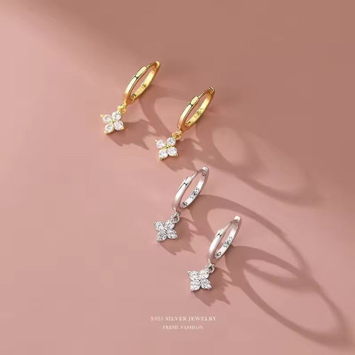 925 Sterling Silver leaf Earrings For Women Trendy Earring Jewelry Prevent Allergy Party Accessories Gift